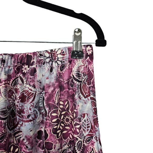 💎434 Anthony Richards Floral Vintage Pull On Purple Mini Skirt - Picture 3 of 5